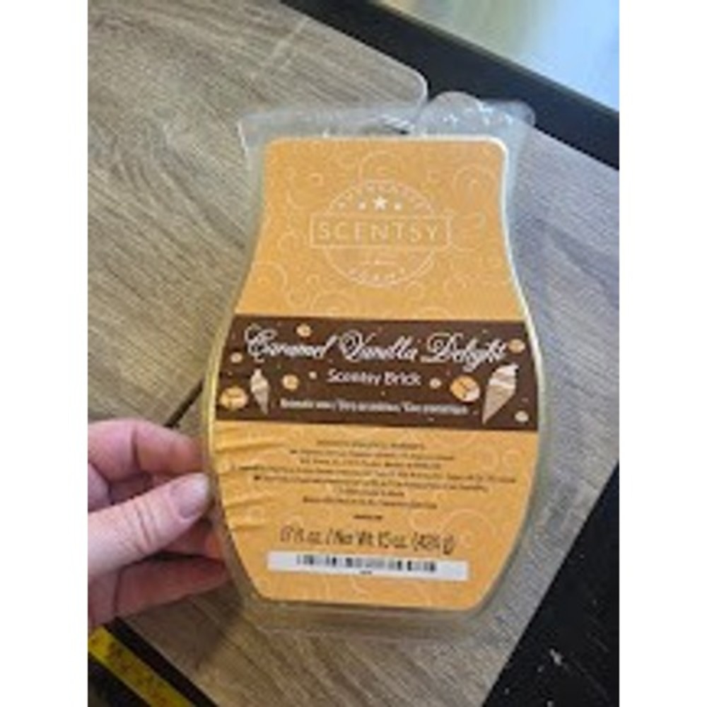Scentsy Wax Bar Caramel Vanilla Delight RARE discontinued (read Notes) 15 Oz